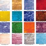 Custom Stained Glass Pendant Lights - Wispy Art Glass - Choice Of Colors 3 small