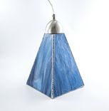 Custom Hanging Pendant Lights - Pearl Opal Art Glass 1 small