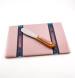 Fused Glass Cheese Tray In Purple And Mauve 1 small