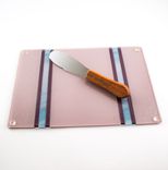 Fused Glass Cheese Tray In Purple And Mauve 2 small