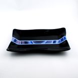 Black And Blue Fused Glass Serving Tray 2 small