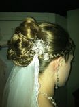 Silver Fill Bridal Hairpiece With Veil 4 small