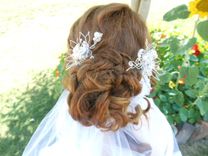 Silver Fill Bridal Hairpiece With Veil 1 small