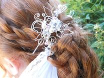 Silver Fill Bridal Hairpiece With Veil 2 small