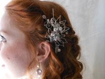 Silver Crystal Bridal Hair Piece With Floral Swarovski Crystals 3 small