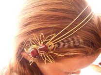 "Laurel And Cranberry" Brass Sculptural Headband 5 small