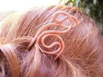 "Serendipity" Copper Hair Fork 5 small