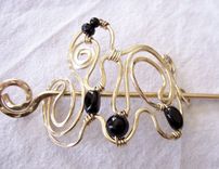 Sculptural Brass Hair Clip 2 small