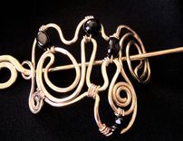 Sculptural Brass Hair Clip 3 small