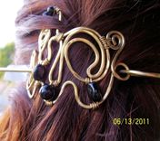 Sculptural Brass Hair Clip 4 small