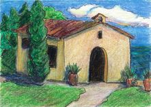 "Tuscan Shore" Original Drawing 4 small