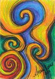 "Abstract Swirls" Original Drawing 1 small
