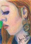 Original Fine Art Drawing "Pensive" 1 small