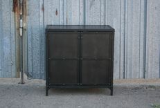 Industrial Nightstand, Modern End Table, Rustic Storage Cabinet, Vintage Industrial Liquor Cabinet 1 small