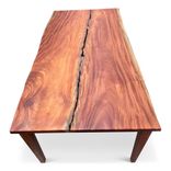 African Mahogany Dining Table + 2 Benches 6 small
