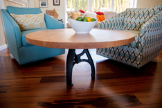 Round Wood Coffee Table, Modern Coffee, Round Pedestal Coffee Table, Wood Pedestal Coffee Table 2 small