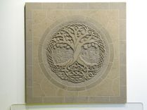Limestone Tree Of Life Monolithic Mosaic Etched Tile Back Splash Insert 1 small
