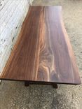 Walnut Coffee Table, Live Edge, Soft Mild Curves 1 small