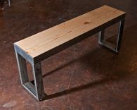 Recycled Wood And Metal Custom Benches 2 small