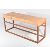 Reclaimed Wood And Scrap Metal Bench 1 small