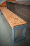 Recycled Wood And Metal Scratch Bench With Adjustable Feet 2 small