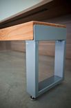 Recycled Wood And Metal Scratch Bench With Adjustable Feet 3 small