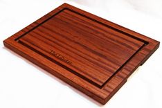 Bubinga Edge Grain Cutting Board - Custom Engraving Available 5 small