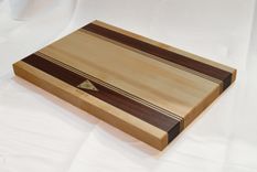 Maple Walnut Edge Grain Cutting Board - Personalized Engraving 1 small