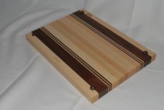 Personalized Maple Walnut Edge Grain Cutting Board 2 small