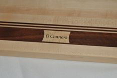 Personalized Maple Walnut Edge Grain Cutting Board 3 small