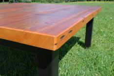 Coffee Table - Reclaimed Wood Top 3 small