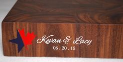 Engraved End Grain Cutting Board - Walnut, Maple, Birch Or Cherry 2 small