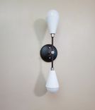 Modern Wall Sconce - Mid Century Light - Black White Nickel Linear Vanity Light - Modern Bathroom 4 small