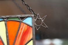 Kids Art Into Stained Glass. 2 small