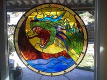 Midieval Dragon - Stained Glass 2 small