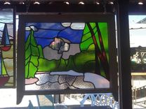 Stained Glass Window Of Half Dome In Yosemite 1 small