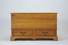 African Ribbon Mahogany Blanket Chest 5 small