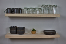Floating Kitchen Shelves, Wall Mounted Kitchen Shelves, Wooden Kitchen Shelves, Hanging Shelves 4 small