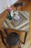 Rustic Reclaimed & Sustainably Harvested Wood Pub And Kitchen End Table 5 small