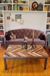 Rustic Reclaimed & Sustainably Harvested Wood Coffee Table - Gemini 4 small