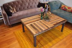Rustic Reclaimed & Sustainably Harvested Wood Coffee Table "Crux'' 1 small