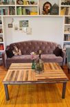 Rustic Reclaimed & Sustainably Harvested Wood Coffee Table "Crux'' 5 small