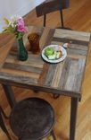 Rustic Reclaimed & Sustainably Harvested Wood Bistro Kitchen Table "Crux'' 1 small
