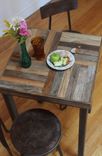 Rustic Reclaimed & Sustainably Harvested Wood Bistro Kitchen Table "Crux'' 3 small