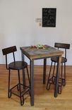 Rustic Reclaimed & Sustainably Harvested Wood Bistro Kitchen Table "Crux'' 4 small