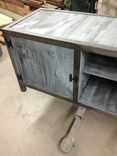 Industrial Console Table With Blue Washed Pine 2 small