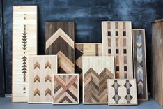 Reclaimed Wood Chevron Wall Art Panel 3 small