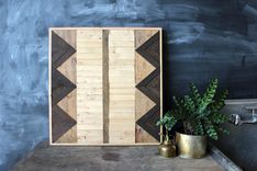 Reclaimed Wood Geometric Wall Art Panel 1 small