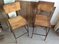 Rustic Reclaimed & Sustainably Harvested Wood & Steel Bar Stool 1 small