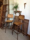 Rustic Reclaimed & Sustainably Harvested Wood & Steel Bar Stool 3 small